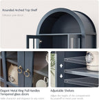 RowyPoey Farmhouse Arched Cabinet - Image 3
