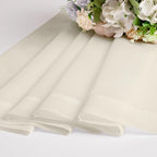 Chyhomenyc Cream Sheer Curtains 36 inch Length 2 Panels Set, Light Filtering - Image 8