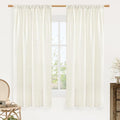 Light Filtering Natural Linen Curtains 63 Inch Length by LAMIT