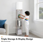RUNTOP Floor Lamp with Shelves, Shelf Lamp with 3 Color Temperature LED Bulb - Image 3