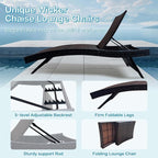 Set of Foldable Long Reclining Patio Seating Chairs, 2 Folding Chairs Patio - Image 6