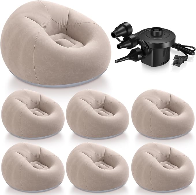 Realspring 6 9 12 Pcs Inflatable Bean Bag Chairs by Realspring