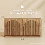 BELLEZE Set of 2 Fluted Buffet Cabinet - Image 2
