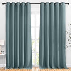 NICETOWN Greyish Blue Room Darkening Curtains 90 inch Length by NICETOWN