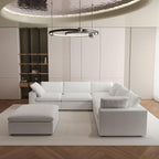 JACH V Shape Cloud Couches for Living Room, Modular Convertible Sectional Sofa - Image 3