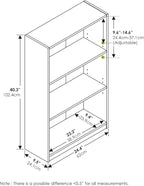 Furinno Jaya Book Shelf, 3-Tier Bookshelf, Bookcase - Image 3