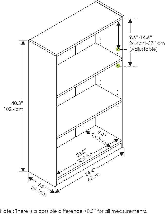 Furinno JAYA Book Shelf, 3-Tier Bookshelf, Bookcase - Image 2