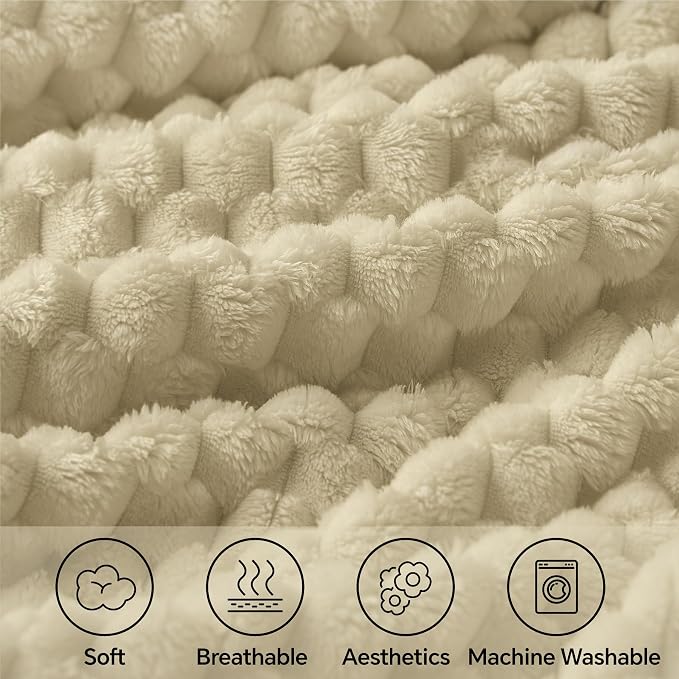 BEDELITE Almond Throw Blanket for Couch, Soft Cozy Gifts for Women, 50 * 60 | - Image 3