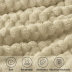 BEDELITE Almond Twin Blanket for Couch, Soft Cozy Gifts for Women, 60 * 80 | 3D - Image 3