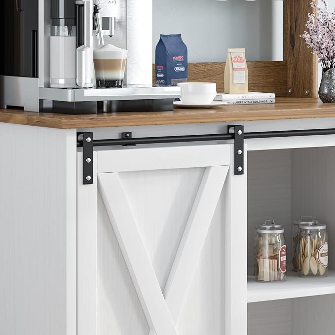 4ever2buy Farmhouse Coffee Bar Cabinet - Image 5