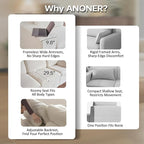 ANONER 78" Loveseat Sofa, Deep Seats, Cloud Sectional Couches - Image 8
