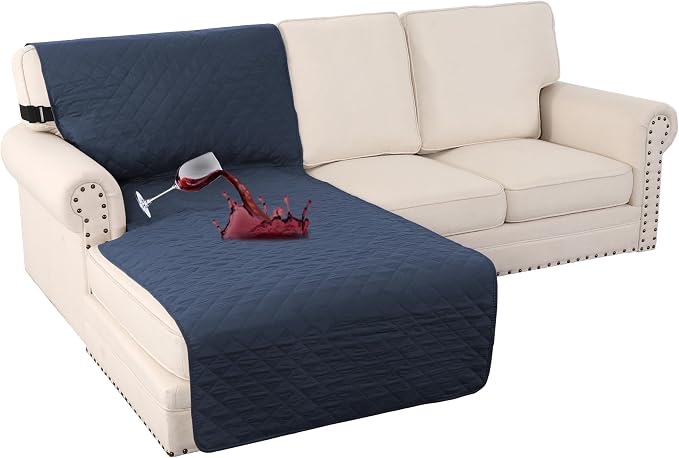 Turquoize 100% Waterproof Sofa Covers Chaise Lounge L Shape Sofa Protector Slip by Turquoize