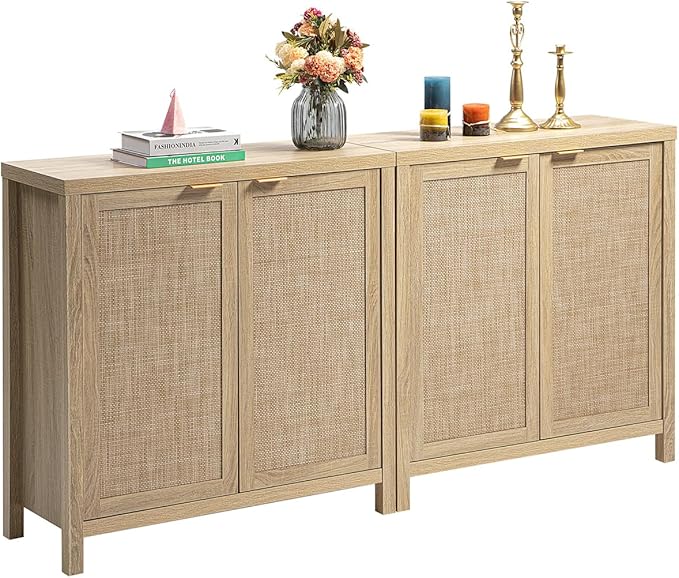 SICOTAS Rattan Sideboard Buffet Cabinet by SICOTAS