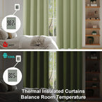 Simplebrand Ava Sage Green Short 24 Inches Blackout Curtain 2 Panels Set - Image 6