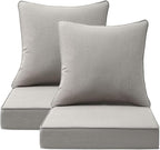 Sunbrella Outdoor Deep Seat & Back Cushion Set, 24 x 24 Inch Water Repellent by Supflourishia