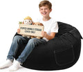 Lukeight Stuffed Animals Storage Bean Bag Chair Cover by Lukeight