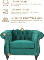 QHITTY 2 Piece Living Room Set, Sectional Chesterfield Sofa Chair Contemporary - Image 4