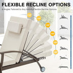 Outdoor Chaise Lounge Chairs Set of 2 - Image 4