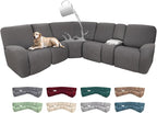 100% Waterproof Sectional Recliner Couch Covers by ROFASVCO