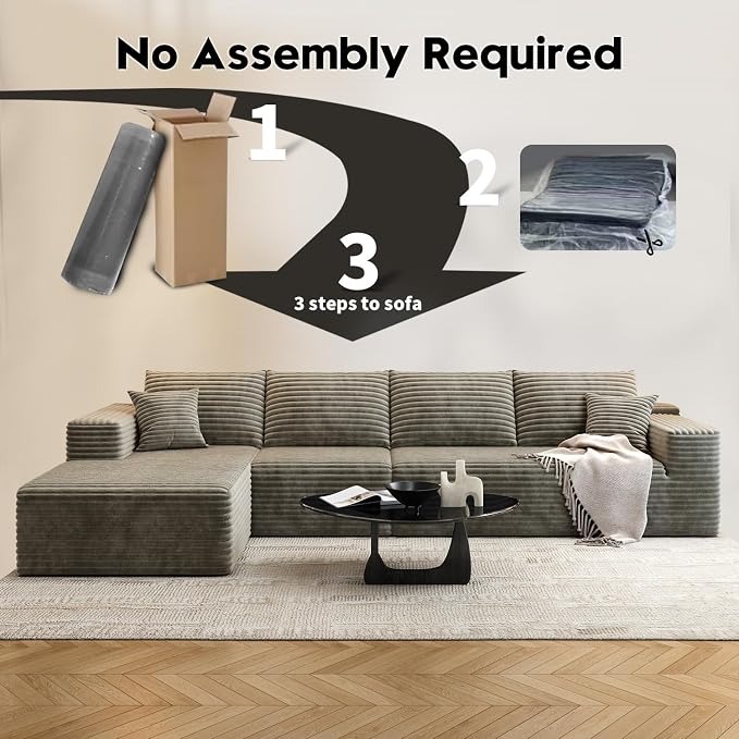 135.4" Cloud Modular Sectional Sofa Couch - Image 5