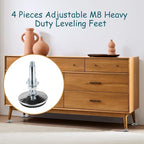 4 Set M8 Leveling Feet with 4-Pronged T Nut, Adjustable Leg Levelers Heavy Duty - Image 6
