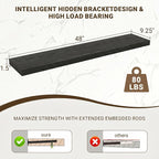 Acovy 48 Inch Floating Shelves, Wooden Shelves - Image 3