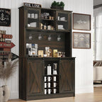 4ever2buy Farmhouse Coffee Bar Cabinet - Image 8