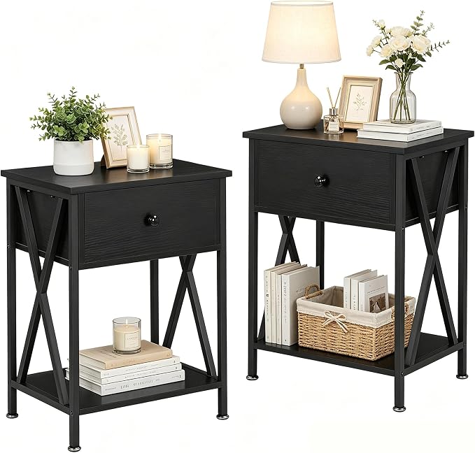 VECELO Nightstands, Modern End Side Tables, Night Stand by VECELO