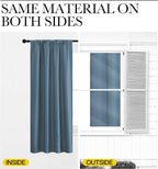 NICETOWN Blackout Curtains for Living Curtains, Smoky Blue, 2 Panels, 42 by 84 - Image 6