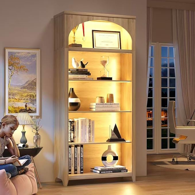 Dystler 5-Tier Arched Bookshelf by CraftYourIdealHomeLife