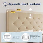 Allewie Upholstered Full Size Platform Bed Frame - Image 4