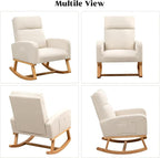 HCHAIRH Rocking Chair Nursery, Upholstered Nursing Rocker Chairs - Image 9