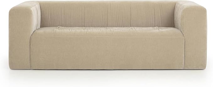 Pemberly Row Contemporary Upholstered Sofa, Upcycled Chenille, Sustainable - Image 4