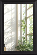 Black Wood Mirror for Bathroom, Rectangle Rustic 24 x 36 inch Vanity Mirror for by WIOWUR