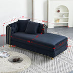 Luxury Velvet Chaise Lounger - Image 2