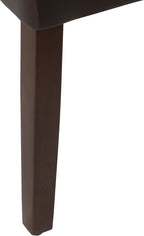 HomePop Parsons Upholstered Accent Dining Chair, Dark Brown Faux Leather - Image 9