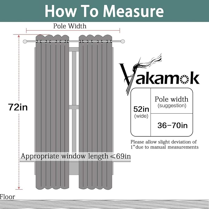 Yakamok Room Darkening Curtains 52x72 inch Length Olive Green-Living Room | 2 - Image 7