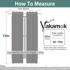 Yakamok Room Darkening Curtains 52x72 inch Light Sage Green-Living Room | 2 - Image 7