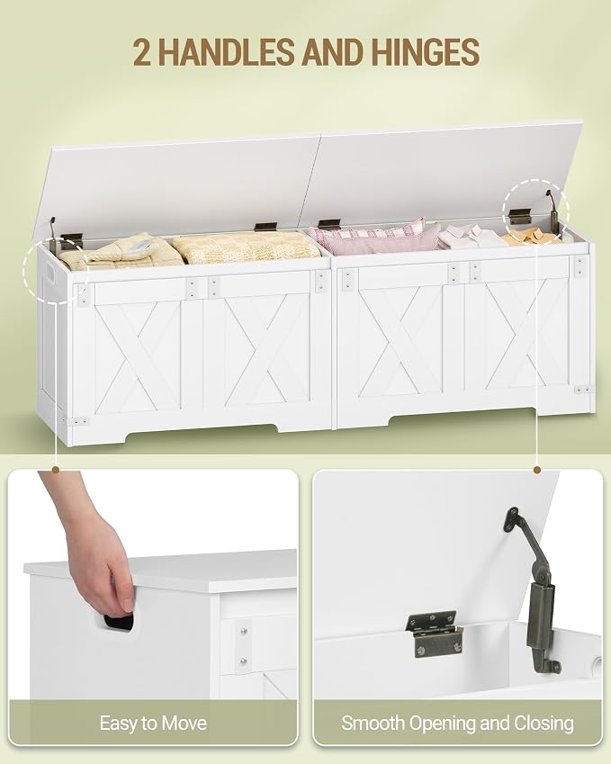 Hzuaneri 59" Storage Chest, Large Storage Trunk - Image 4