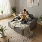 Sytopia Chaise Lounge with Armrests, Oversized Sofa Bed with 3 Pillows - Image 7