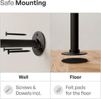 pamo Industrial Pipe Clothing Rack – Wall Mounted Black Closet System in - Image 5