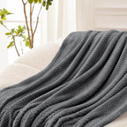 Exclusivo Mezcla Large Waffle Fleece Throw Blanket - Image 4