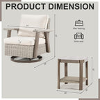 Joyside Patio Chair with Side Table - Image 3