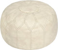 Thgonwid Unstuffed Moroccan Faux Leather Pouf Ottoman by Thgonwid