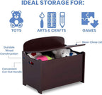 Delta Children MySize Deluxe Toy Box, Dark Chocolate - Image 4