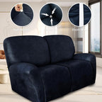 ANARACHON Loveseat Recliner Cover Leather Look Recliner Loveseat Covers - Image 5