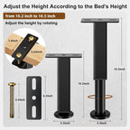 Bed Support Legs, 10.2-16.5 in Heavy Duty Metal Furniture Feet - Image 2