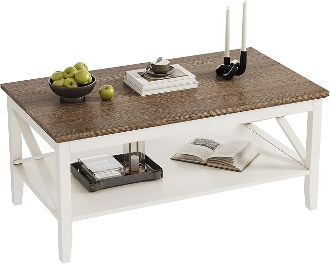 ChooChoo Farmhouse Coffee Table, Wooden Coffee Tables - Image 7