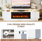 70" TV Stand & Entertainment Center, Media Console - Image 7