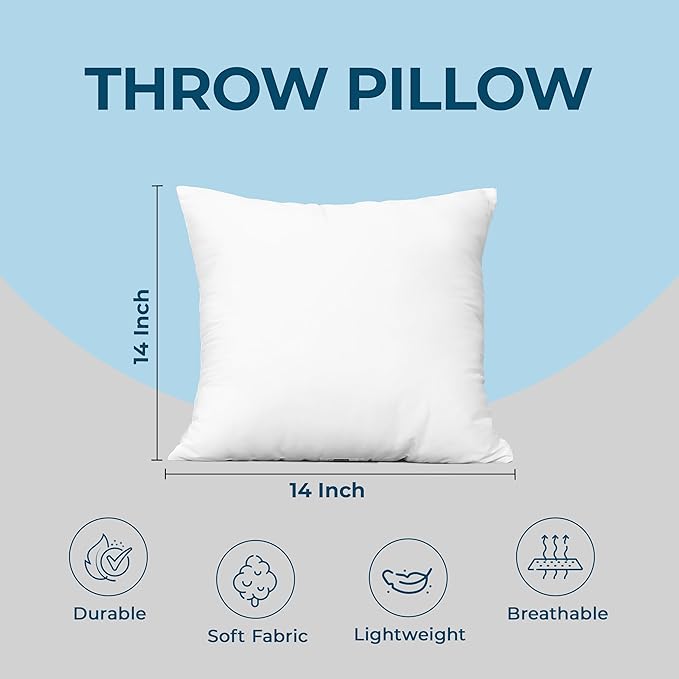 Utopia Bedding Throw Pillows, Decorative 14x14 Pillow Inserts - Image 4